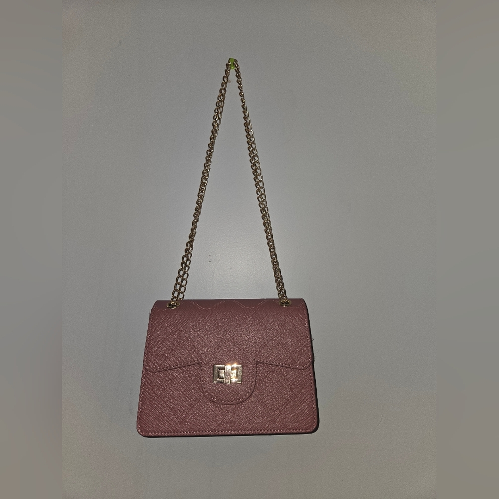 Pink Quilted Chain-Handle Shoulder Bag